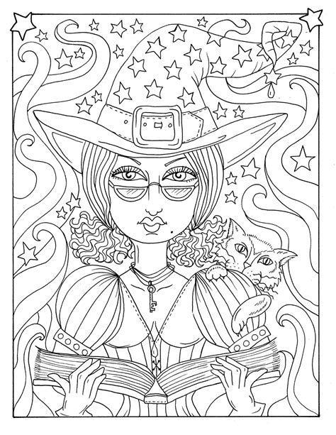 Feel the Power of Witches with These Intricate Coloring Pages